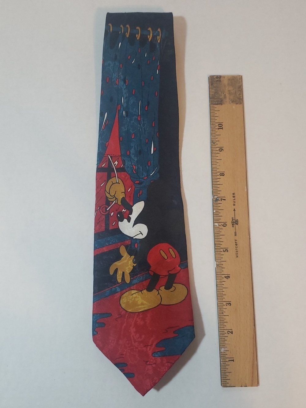 Mickey Unlimited Novelty Mickey Mouse Character Tie in Navy, Red, Yellow